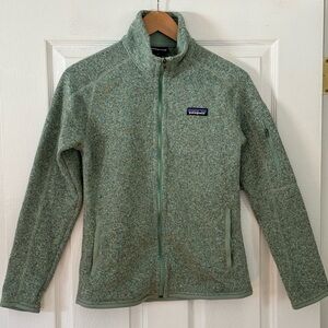 Women’s Patagonia Sage Green Fleece Jacket zip up